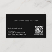Elektroinstallateur Visitenkarte (Rückseite)
