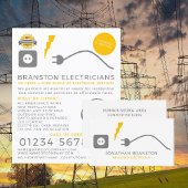 Elektrokabel, elektrische Werbung Flyer