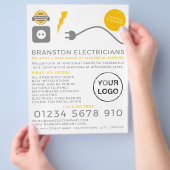Elektrokabel, elektrische Werbung Flyer (Hand)