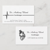 Elektrokardiogramm Doktor Chirurg Visitenkarte (Vorne/Hinten)