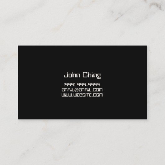 Elektrokarte Visitenkarte (Rückseite)