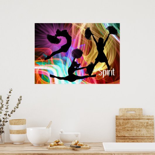 Elektrolasershow Cheerleader Poster (Küche)