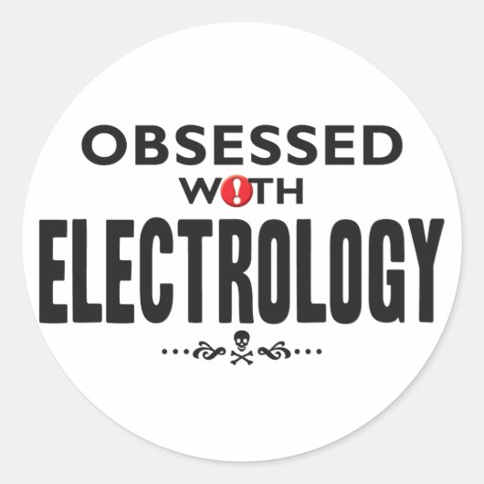 Elektrologie besessen runder aufkleber (Vorderseite)