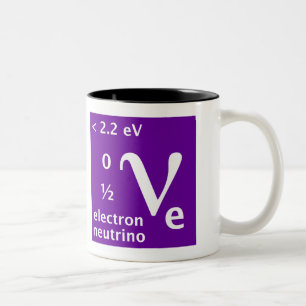 Elektron Neutrino (linkshändig) Zweifarbige Tasse