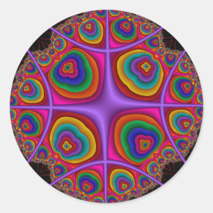 Elektron-Wolke Runder Aufkleber