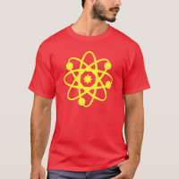 Elektronen und Neuronen rotes Geek-Shirt