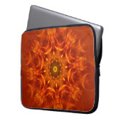 Elektronenbeutel Mandala Sunlight Orange Muster Laptopschutzhülle (Vorderseite Links)