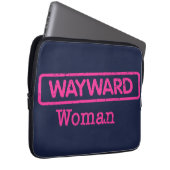 Elektronenbeutel mit rosa Wayward-Logo Laptopschutzhülle (Vorne Rechts)