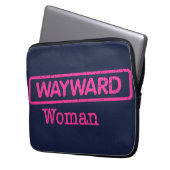 Elektronenbeutel mit rosa Wayward-Logo Laptopschutzhülle (Vorderseite Links)