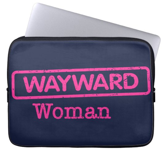 Elektronenbeutel mit rosa Wayward-Logo Laptopschutzhülle (Vorderseite)