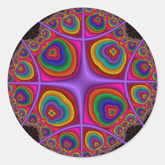 Elektronenwolke Runder Aufkleber (Vorderseite)