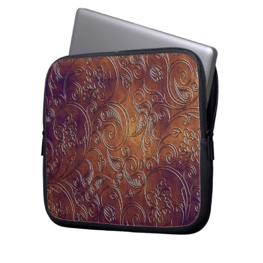 Elektronik-Bag aus geschliffenem Leder Laptopschutzhülle (Vorderseite Links)