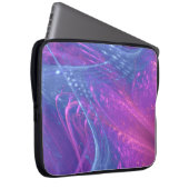 Elektronik Bag Blue Magenta Asymmetrisches Fraktal Laptopschutzhülle (Vorne Rechts)