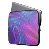Elektronik Bag Blue Magenta Asymmetrisches Fraktal Laptopschutzhülle (Vorderseite Links)
