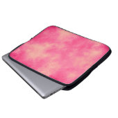 Elektronik-Bag mit rosa Sand Cloud-Effekt Laptopschutzhülle (Vorne Knopf)