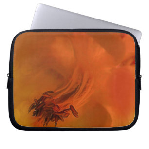 Elektronik-Beutel Kolumbin Blume bearbeitet Orange Laptopschutzhülle