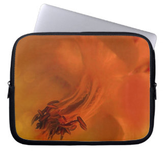 Elektronik-Beutel Kolumbin Blume bearbeitet Orange Laptopschutzhülle