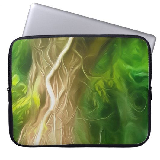 Elektronik-Beutel Traum Light Green Tree Laptopschutzhülle (Vorderseite)