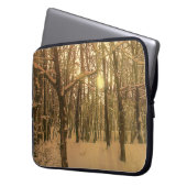 Elektronik-Beutel Winterwald Schnee und Licht Laptopschutzhülle (Vorderseite Links)