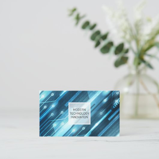 Elektronik | Coder | Programmierer | Software Visitenkarte (Stehend Vorderseite)