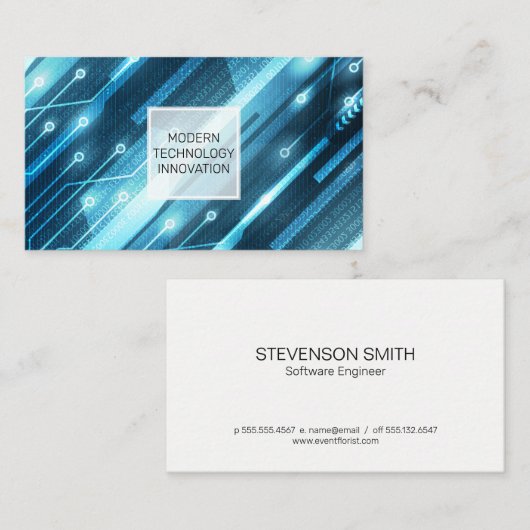 Elektronik | Coder | Programmierer | Software Visitenkarte (Vorne/Hinten)