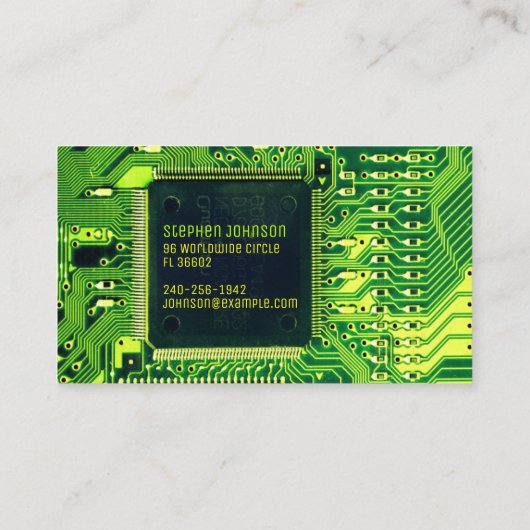 Elektronik-Ingenieur für die umweltgerechte Leiter Visitenkarte (Rückseite)