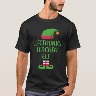 Elektronik-Lehrer Elf Weihnachtsfamilie Matching T-Shirt