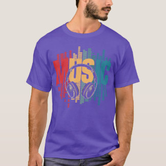 Elektronik-Musik-Liebhaber DJ Retro Kopfhörer Freu T-Shirt
