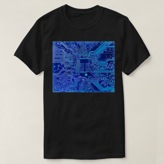 Elektronik-Schaltung auf PCB-gedruckter Leiterplat T-Shirt (Design vorne)