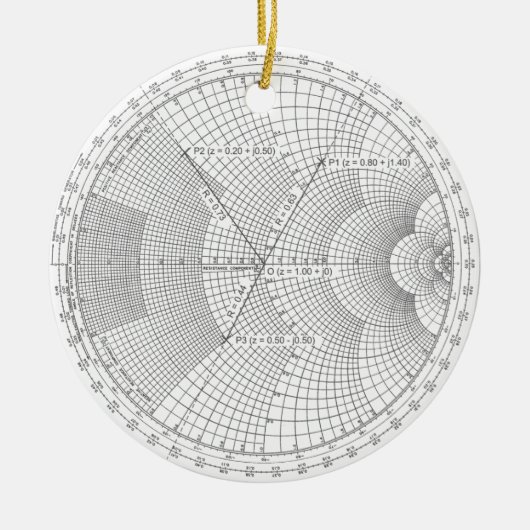 Elektronik Smith Chart Holiday Keramik Ornament (Vorne)