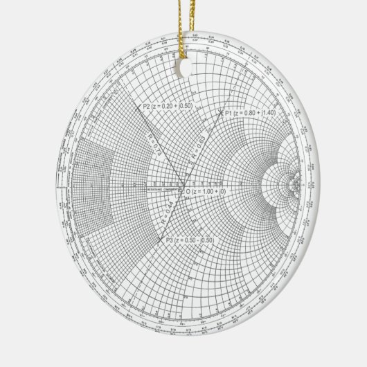 Elektronik Smith Chart Holiday Keramik Ornament (Links)