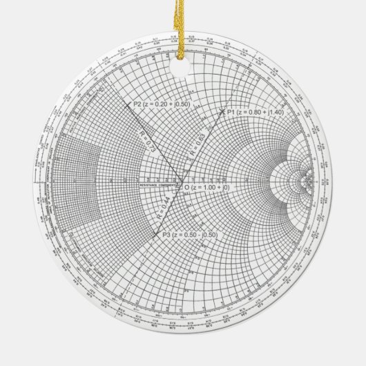 Elektronik Smith Chart Holiday Keramik Ornament (Hinten)