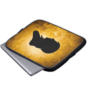 Elektronik-Tasche "Gentleman Silhouette on Gold" Laptopschutzhülle
