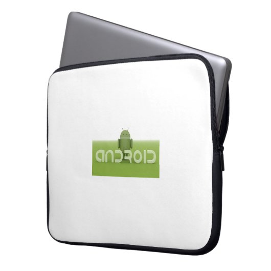 Elektronik-Tasche mit androidem Logo Laptopschutzhülle (Vorderseite Links)