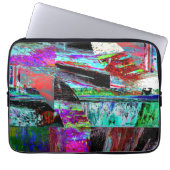 Elektronik-Tasche – Neon-Puls Laptopschutzhülle (Vorderseite)