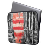 Elektronik-Tasche – Rotes Pulse Abstract Design Laptopschutzhülle (Vorderseite Links)