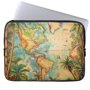 Elektronik-Tasche - Vintage Atlas Collection Laptopschutzhülle