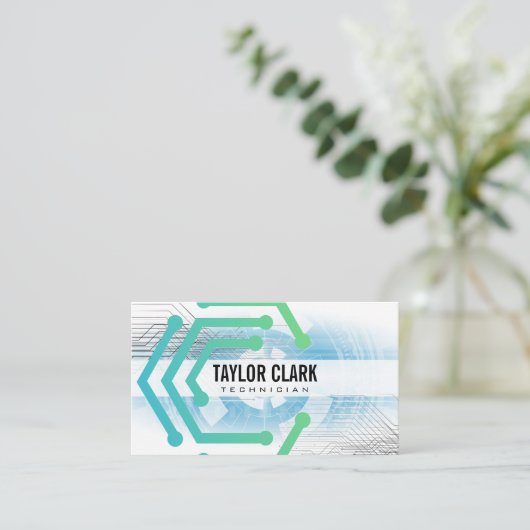 Elektronik | Tech Visitenkarte (Stehend Vorderseite)