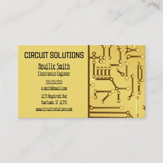 Elektronik-Technik für goldene Schaltkreise Visitenkarte (Vorderseite)