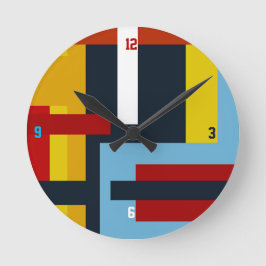 Elektronik- und Tech-Zubehörschuhe Runde Wanduhr