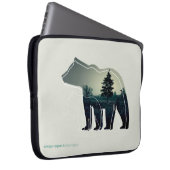 Elektroniktasche mit Linie Ikonenbär mit Wald Laptopschutzhülle (Vorne Rechts)