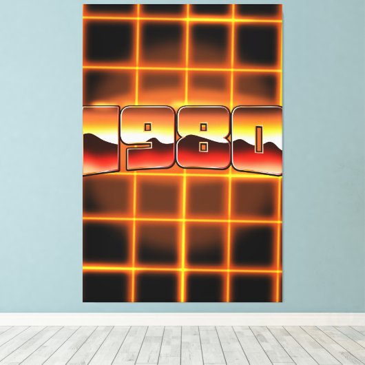 Elektronisch 1980 leinwanddruck (Insitu (Holzboden))