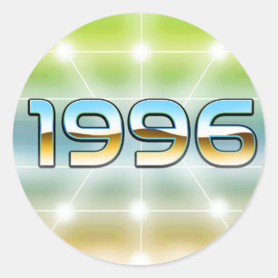 Elektronisch 1996 runder aufkleber