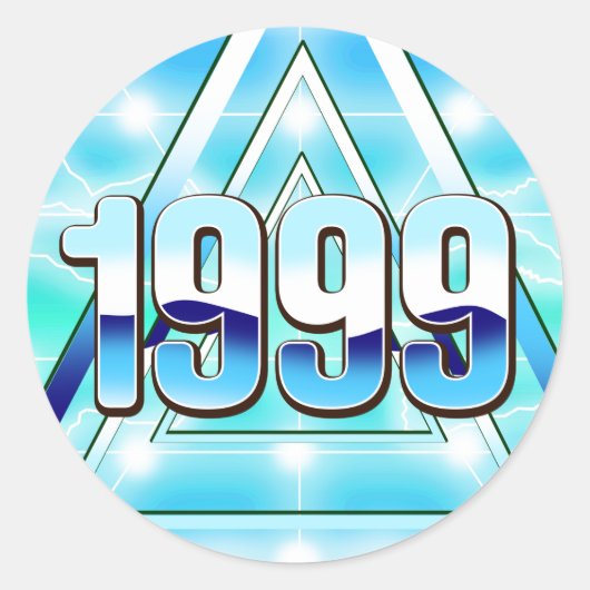 Elektronisch 1999 runder aufkleber (Vorderseite)