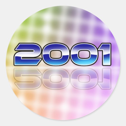 Elektronisch 2001 runder aufkleber (Vorderseite)