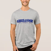 Elektronisch-blaue Platine im Stil des Gadget-man- Tri-Blend Shirt (Vorderseite)