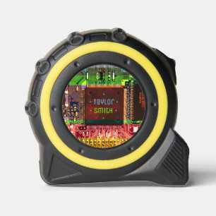 Elektronisch gedruckter Schaltkreis farbenfroher G Maßband