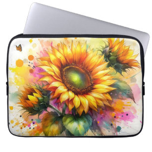 Elektronisch, Laptop-Beutel - Gelbe Sonnenblume Laptopschutzhülle