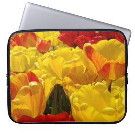 Elektronische Ärmel Gelbe Tulip-Blume Laptopschutzhülle
