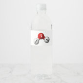Elektronische Bindung von Wasser- Wasserflaschenetikett (Vorderseite)